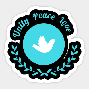 Unity Peace Love Sticker